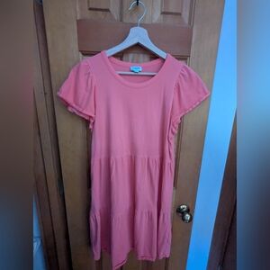 J.Crew Coral Pink Tiered Dress